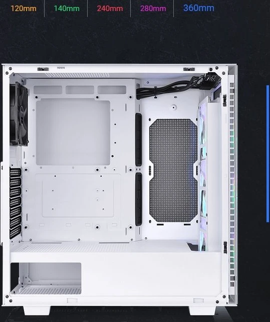 Thermaltake Divider 300 TG ARGB Snow Edition, weiß, Glasfenster