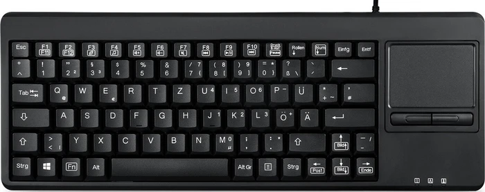 aixcase Ersatztastatur mit Touchpad für 19"-Rack, USB, DE