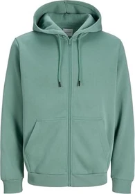 Jack & Jones Einfarbig Zip Hoodie mineral blue (Herren)