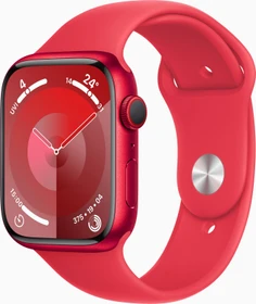Apple Watch Series 9 (GPS + Cellular) 45mm Aluminium (PRODUCT)RED mit Sportarmband M/L (PRODUCT)RED