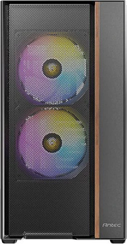 Antec Flux Rear, schwarz/braun, Glasfenster