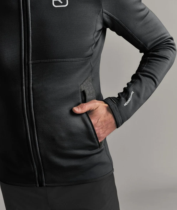 Ortovox Fleece Funktionsjacke black raven (Herren)