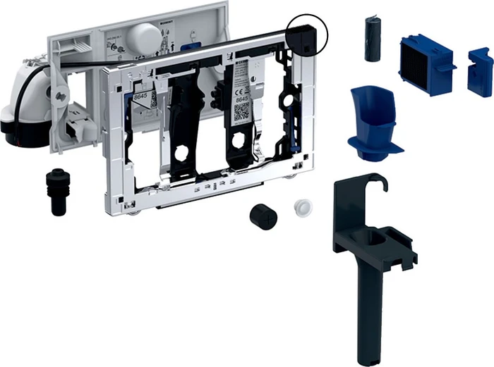 Geberit DuoFresh Modul mit manueller Auslösung und Einschub für Geberit DuoFresh Stick, für Sigma UP-Spülkasten 12cm (UP320), glanzverchromt