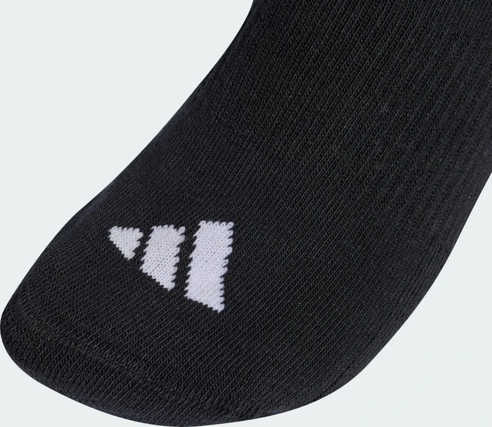 adidas 3-Streifen Cushioned Sportswear Mid-Cut Crew Socken schwarz/weiß, 3 Paare
