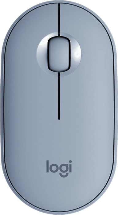Logitech M350 Pebble Wireless Mouse Blue Grey, USB/Bluetooth