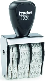 trodat 1020 Datumstempel deutsch, 35x5mm, Monat in Buchstaben, silber/grau