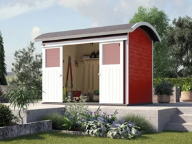 Weka 228 295x215cm Gerätehaus schwedenrot