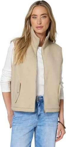 Street One Tunnelzug und Stehkragen Weste smoke beige melange (Damen)