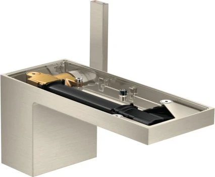 Hansgrohe Axor MyEdition Waschbeckenarmatur 70 mit Push-Open Ablaufgarnitur ohne Platte brushed nickel