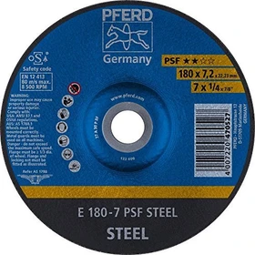 Pferd E 180-7 PSF STEEL Schleifscheibe, 180x7.2x22.23mm, 10 Stück