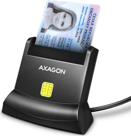 Axagon Smartcard Single-Slot-Cardreader, USB-A 2.0 [Stecker] (CRE-SM4N)