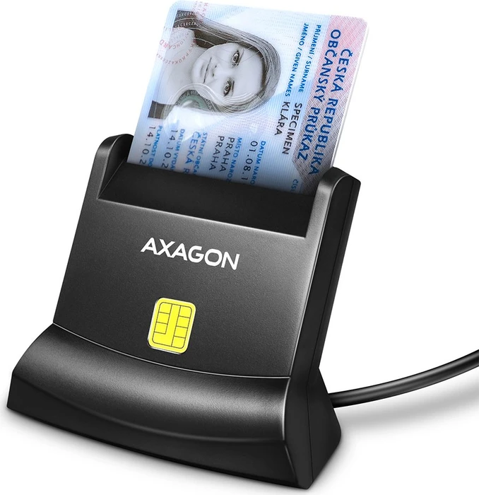 Axagon Smartcard Single-Slot-Cardreader, USB-A 2.0 [Stecker]