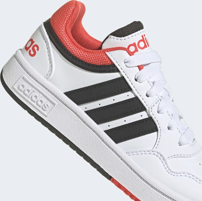 adidas Hoops 3.0 cloud white/core black/bright red (Junior)