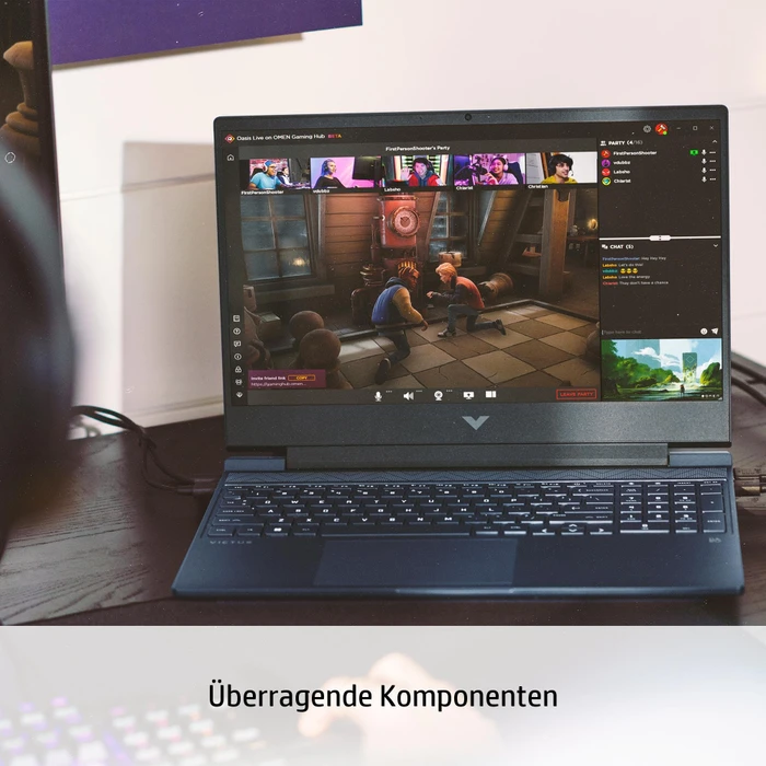HP Victus 15-fa0002ng, Performance Blue, Core i5-12450H, 16GB RAM, 512GB SSD, GeForce RTX 3050, DE