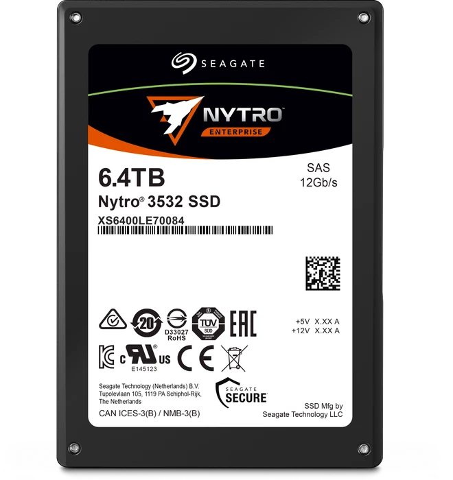 Seagate Nytro 3032 - 3DWPD 3532 Mixed Workloads 6.4TB, 2.5" / SAS 12Gb/s