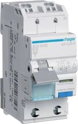 Hager Fehlerstrom-Leitungsschutzschalter 1P+N 6kA B-25A 30mA Typ A QuickConnect