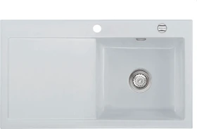 systemceram Mera 90 Einbau Becken rechts mit Ablauffernbedienung alu
