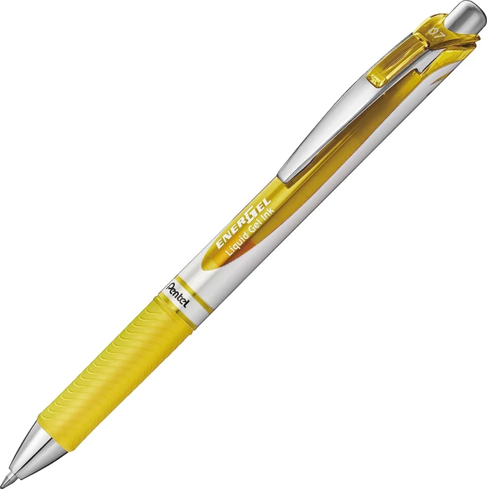 Pentel EnerGel XM BL77 Gelroller gelb/silber, 12er-Pack