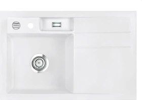 systemceram Bela 78 Einbau Becken links mit Ablauffernbedienung grönland