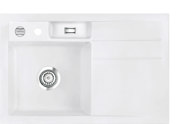 systemceram Bela 78 Einbau Becken links mit Ablauffernbedienung grönland