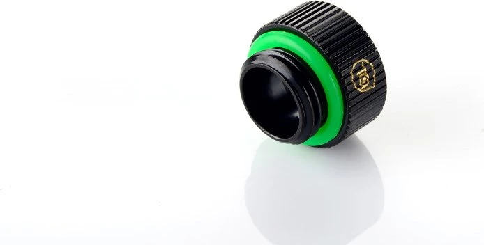 Bitspower Touchaqua Verlängerung G1/4" auf G1/4", Glorious Black, 2er-Pack