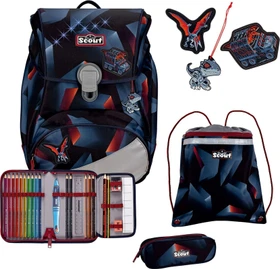 Scout Alpha LED Gravity Schultaschen-Set, 4-tlg.