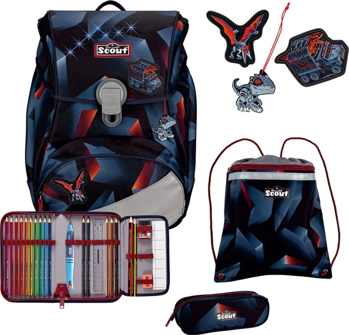 Scout Alpha LED Gravity Schultaschen-Set, 4-tlg.
