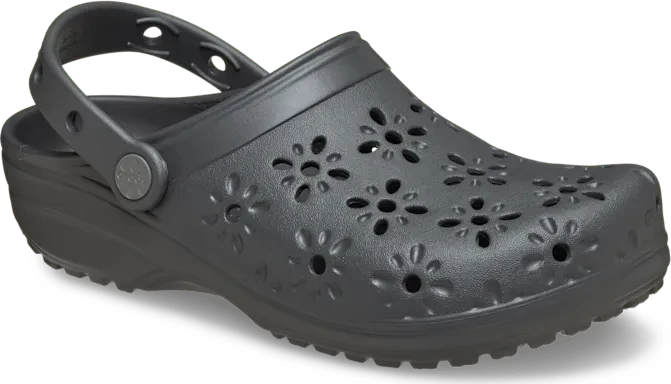 Crocs Classic Floral Cut-Out black sand
