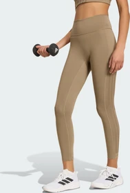 adidas Optime Workout 3-Streifen Tights Hose 7/8 khaki six (Damen)