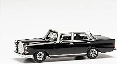Herpa Mercedes-Benz 200 Heckflosse schwarz/weiß