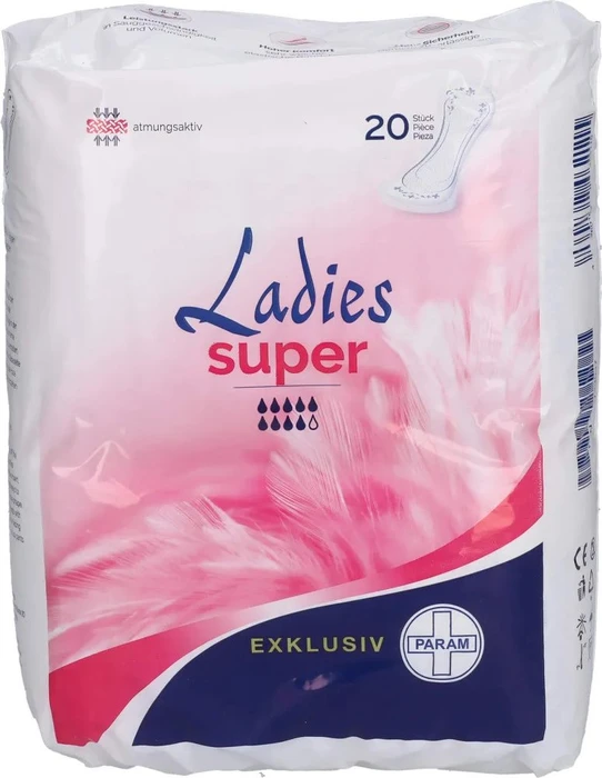 Param Ladies Inkontinenzeinlagen Exklusiv super Hygieneeinlage, 20 Stück
