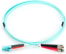 Digitus LWL Duplex Kabel, OM3, 2x LC Stecker/2x ST Stecker, 5m, türkis