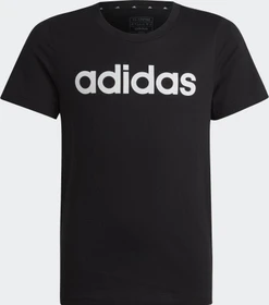 adidas Essentials Linear Logo Cotton Slim Fit T-Shirt kurzarm schwarz/weiß (Junior)