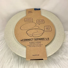 koziol Connect Separee Menü mit Deckel Teller 1.5l nature ash grey