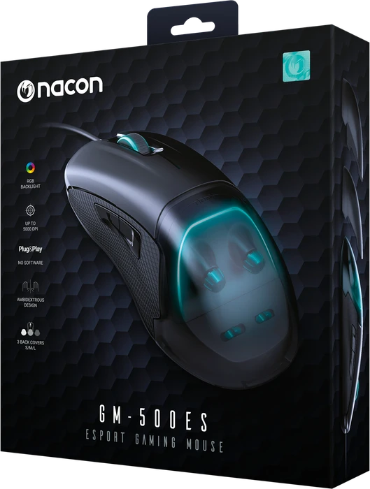 Nacon GM-500ES E-Sports Gaming Mouse schwarz, USB