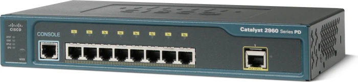 Cisco Catalyst 2960 LAN Base Desktop Managed Switch, 9x RJ-45, PoE PD