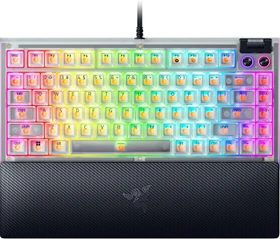 Razer BlackWidow V4 75%, Phantom White Edition, hot-swap, Razer ORANGE Tactile Gen-3, USB, US