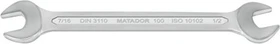 Matador 0100 Doppelmaulschlüssel zöllig, 1/2"x7/16"x172mm