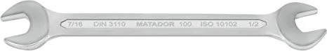 Matador 0100 Doppelmaulschlüssel zöllig, 1/2"x7/16"x172mm