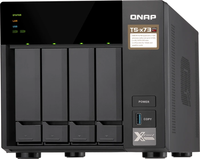 QNAP Turbo Station TS-473-8G, 8GB RAM, 4x RJ-45 1000Base-T, 4x USB-A 3.0
