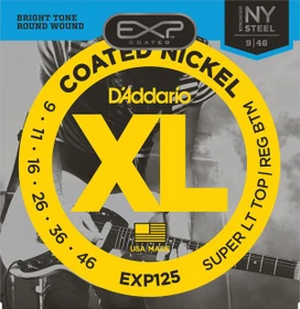 D'Addario EXP Coated Nickel Wound Super Light Top / Regular Bottom
