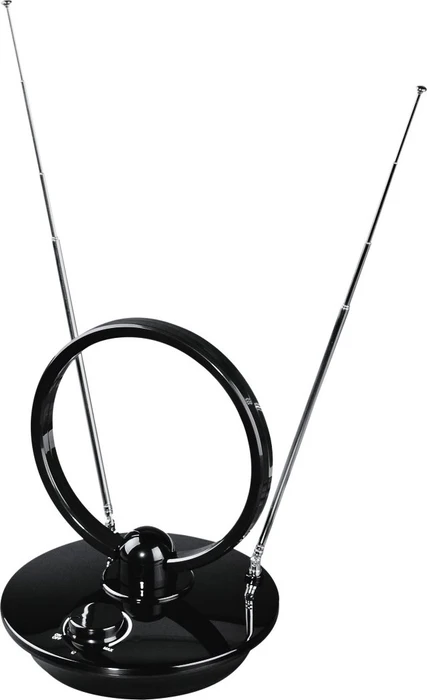 Hama DVB-T/DVB-T2-Zimmerantenne, Performance 35, ringförmig, aktiv, schwarz