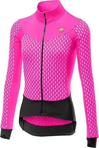 Castelli Sfida Trikot langarm pink fluo (Damen)