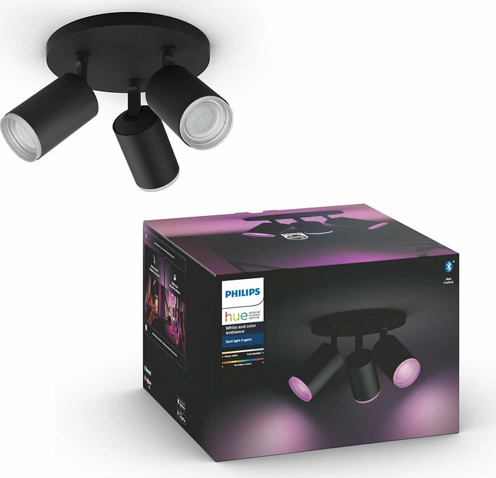 Philips Hue White and Color Ambiance Fugato Spot 3-flammig schwarz