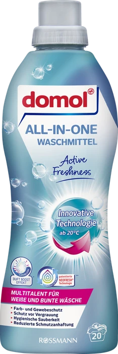 Domol All in One Flüssigwaschmittel Acitve Freshness, 1l