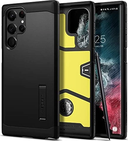 Spigen Tough Armor für Samsung Galaxy S22 Ultra schwarz