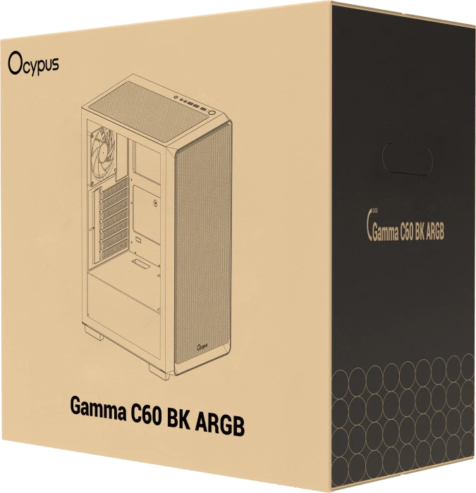 Ocypus Gamma C60 ARGB, schwarz, Glasfenster