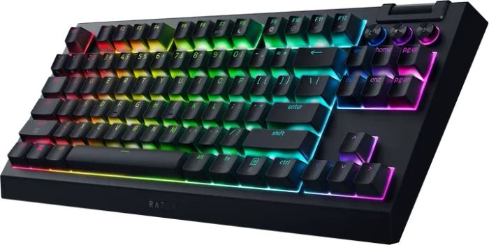 Razer BlackWidow V4 TKL Hyperspeed, hot-swap, Razer ORANGE Tactile Gen-3, USB/Bluetooth, DE