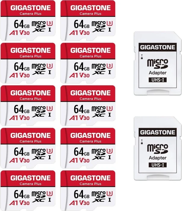 Gigastone Camera Plus R95/W35 64GB Kit, UHS-I U1, A1, Class 10, 10er-Pack