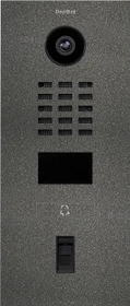 DoorBird D2101FV Fingerprint 50 IP Video Türstation mit 1 Ruftaste grau, Edelstahl, Eisenglimmer